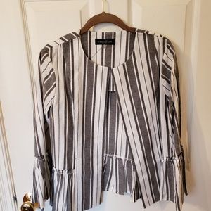 Gray/white strips jacket